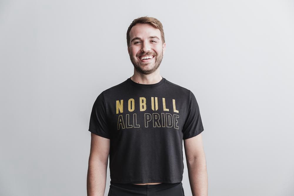 NOBULL Boxy Pride Tişört Bayan - Siyah Altın - Turkiye (HPC-392756)